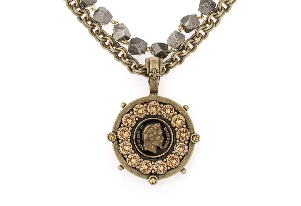French Kande The Lea Necklace-Pyrite