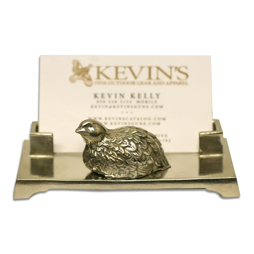 Full Quail Business Card Holder