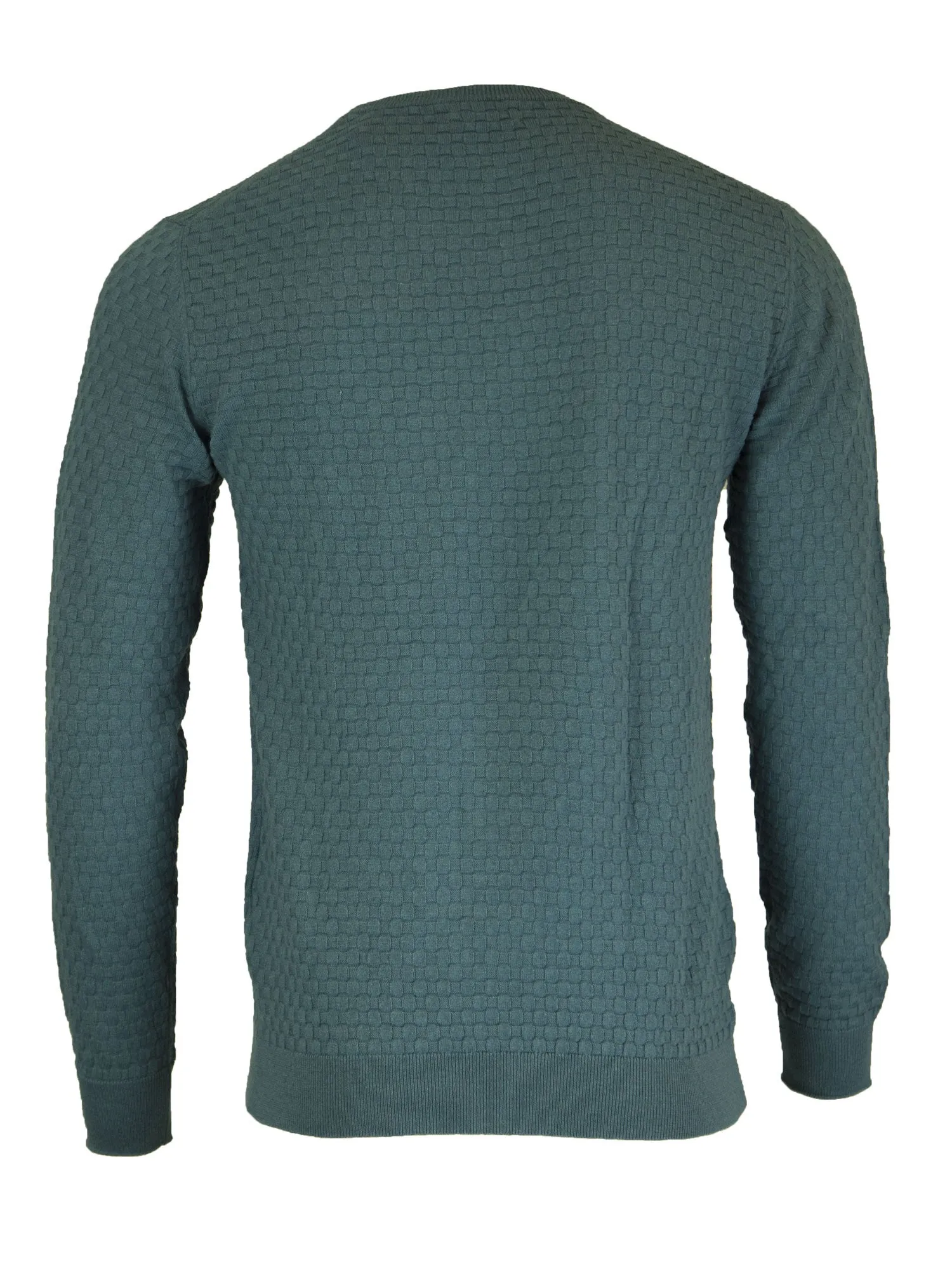 GANT Men's O1 Cotton Texture Crew, Medium, Ink Blue