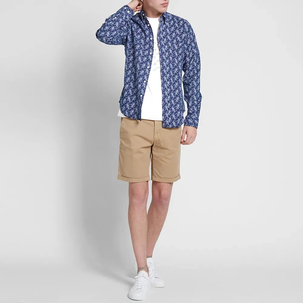 GANT RUGGER Men's Indigo Oxford Mikado Pattern Shirt 348300 Size M $145 NWT