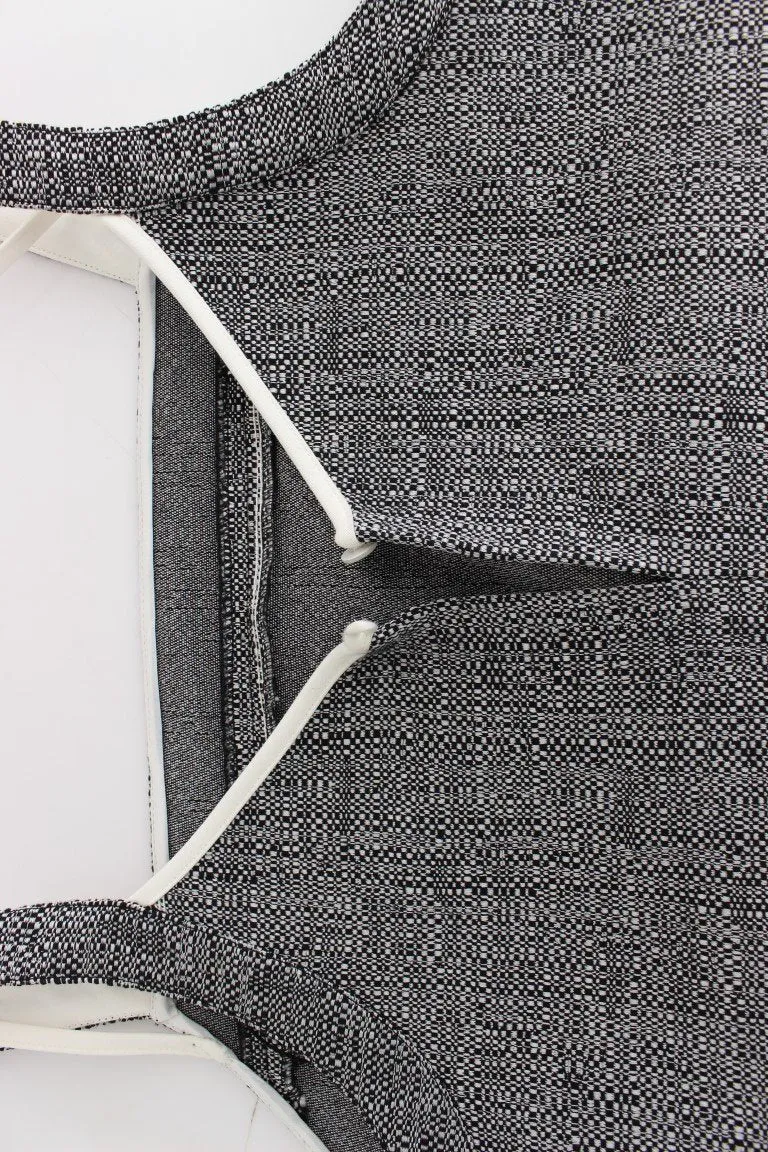 Gray Elegant Cotton Top Blouse