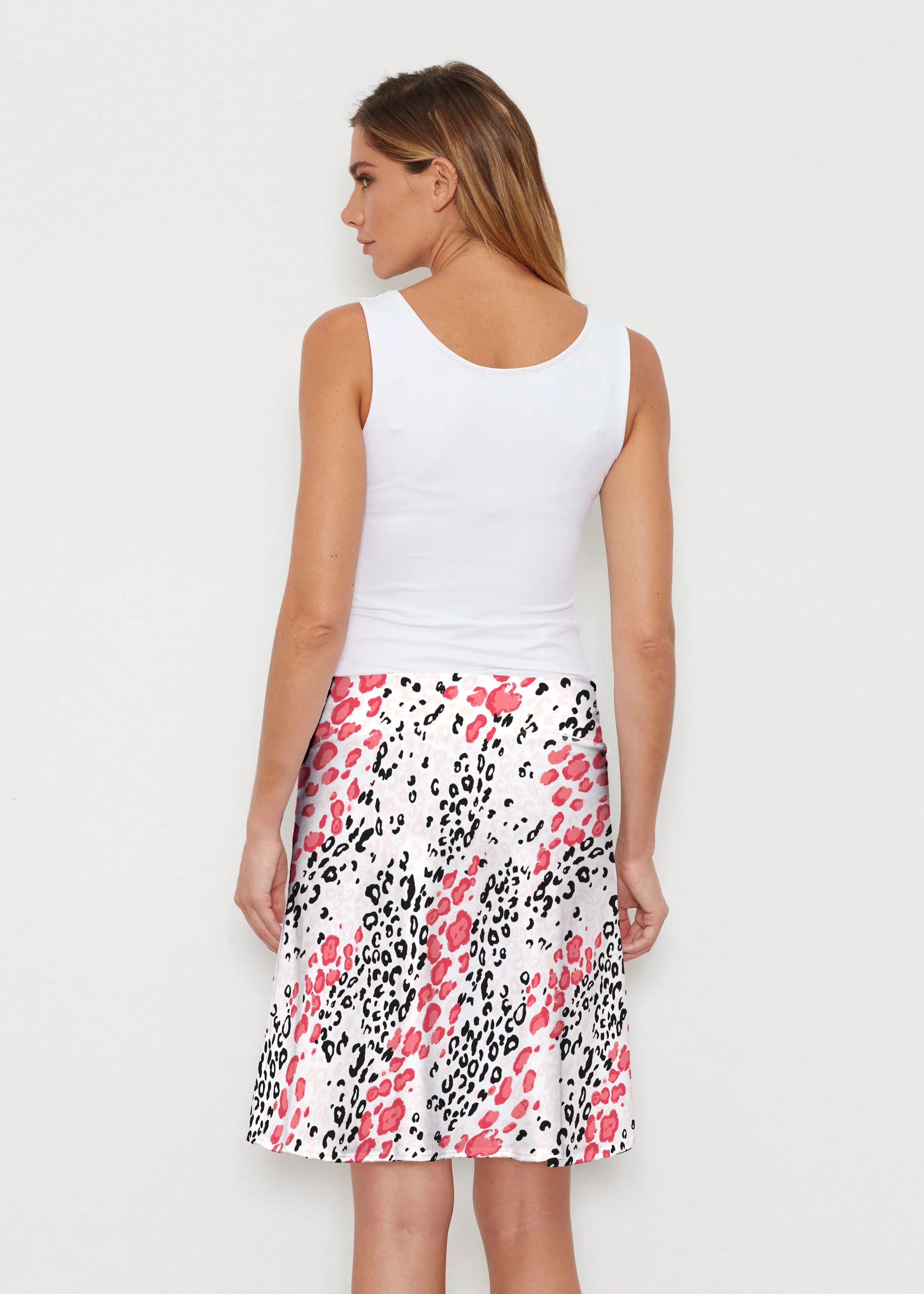 Greek Cat Pink (7903) ~ Silky Brenda Skirt 21 inch