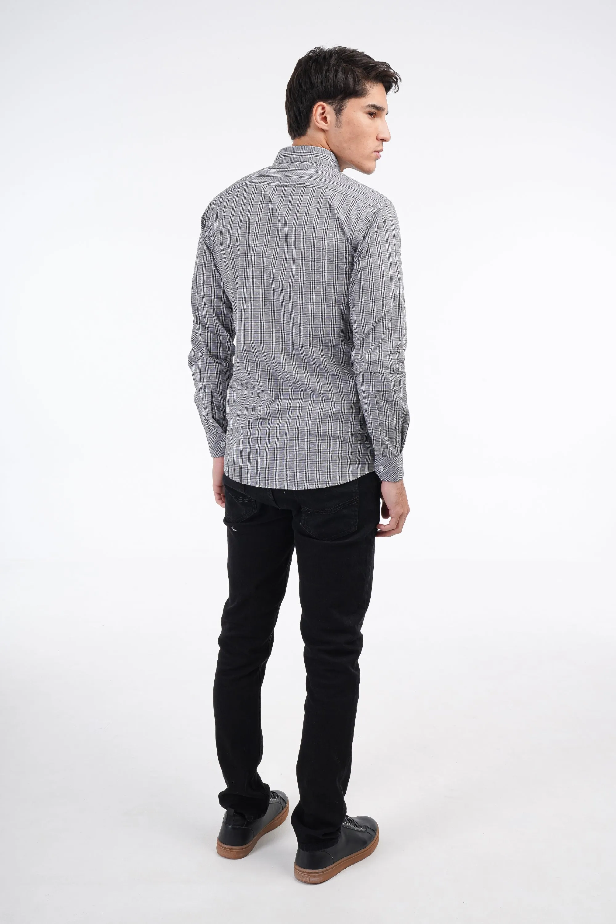 Grey Plaid Shirt