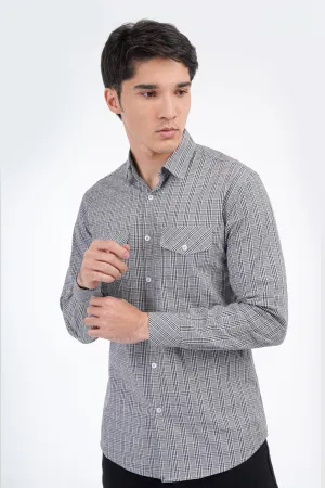 Grey Plaid Shirt