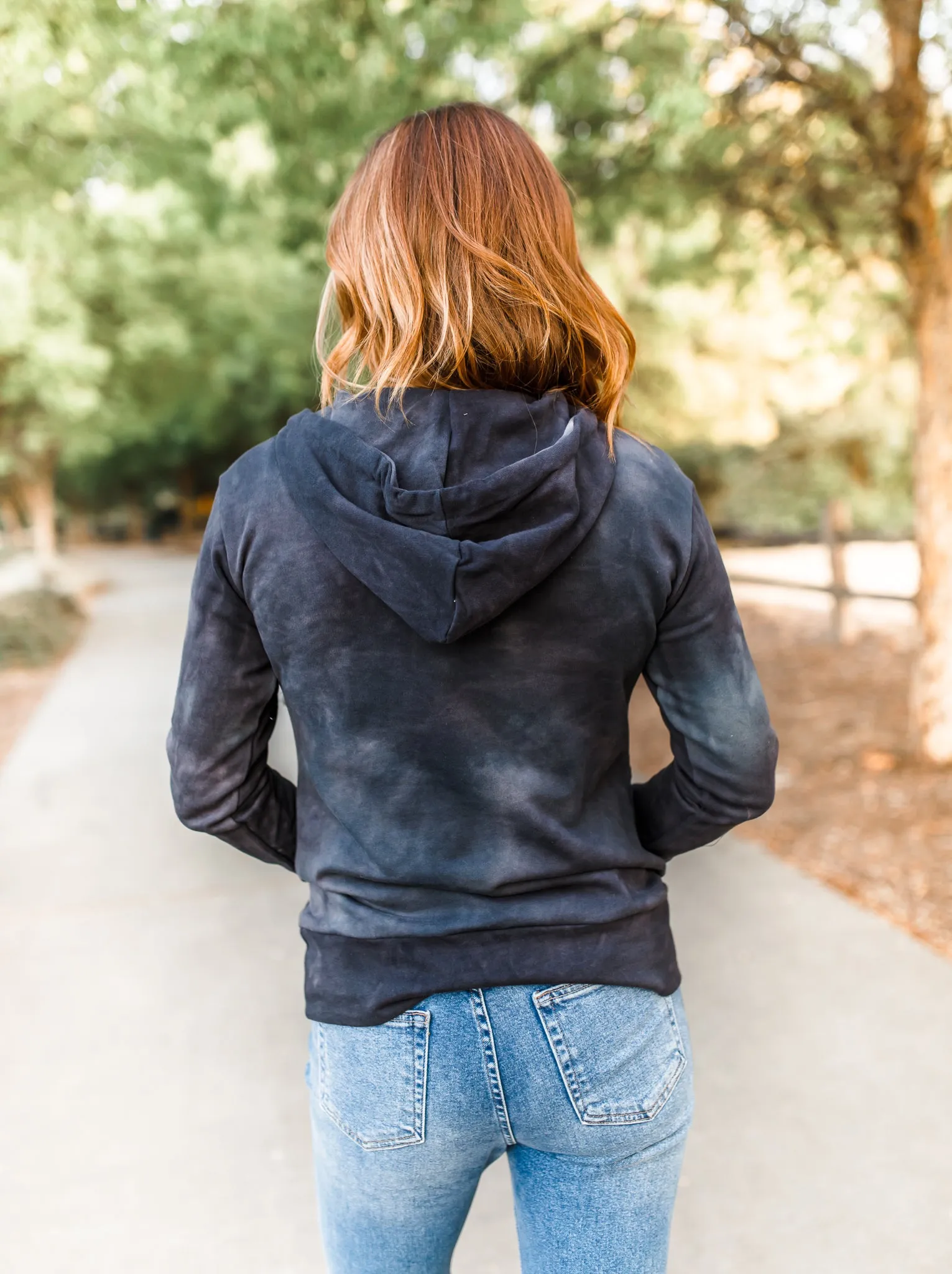 Half Zip Hoodie Tie Dye