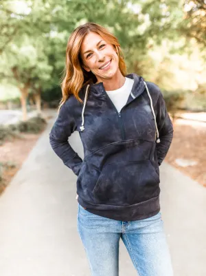 Half Zip Hoodie Tie Dye