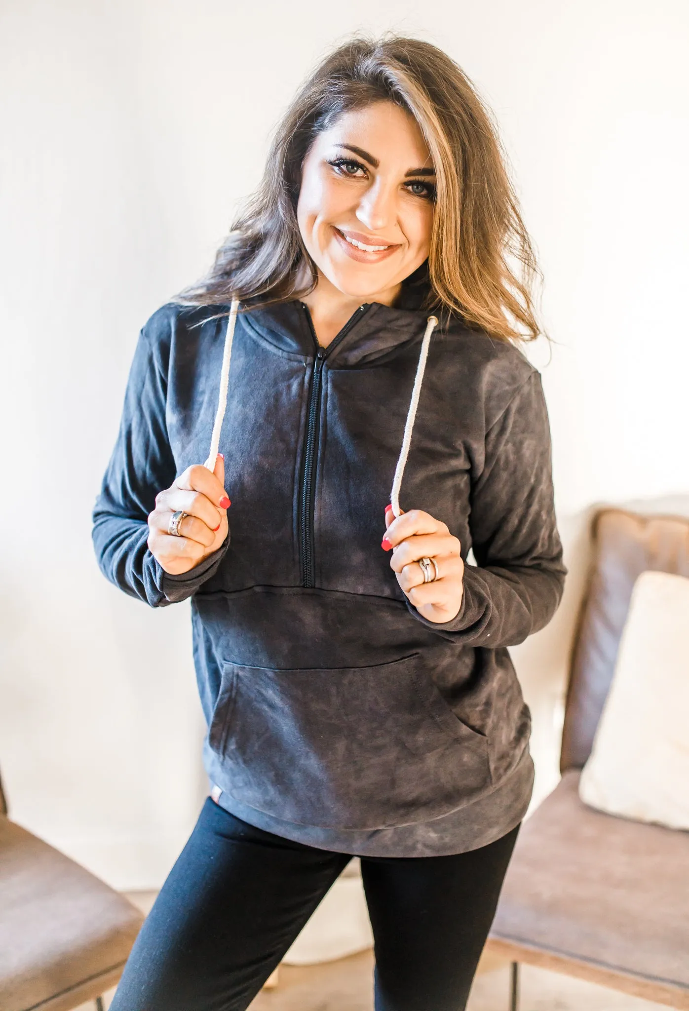 Half Zip Hoodie Tie Dye