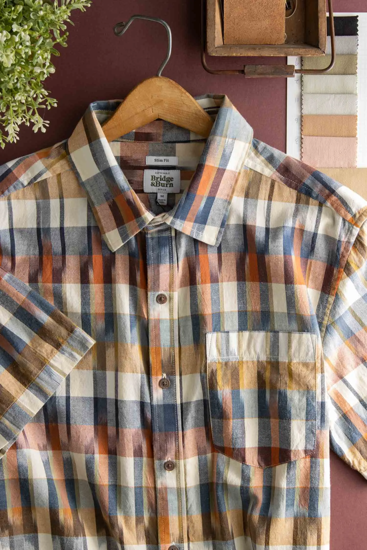 Harbor Slim Shirt / Aurora Space Dye Plaid