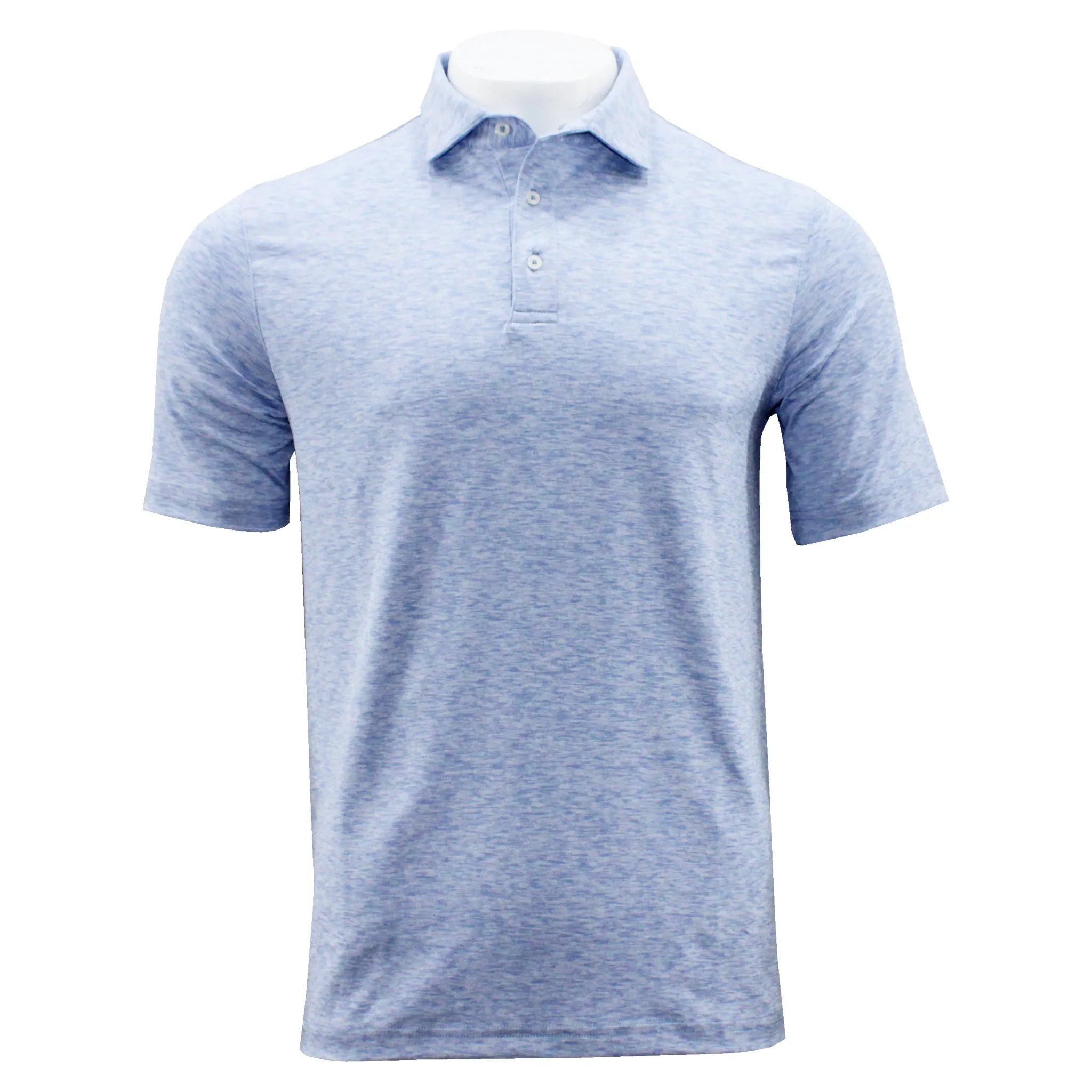 Heather Classic Fit Golf Shirt - Lt Blue