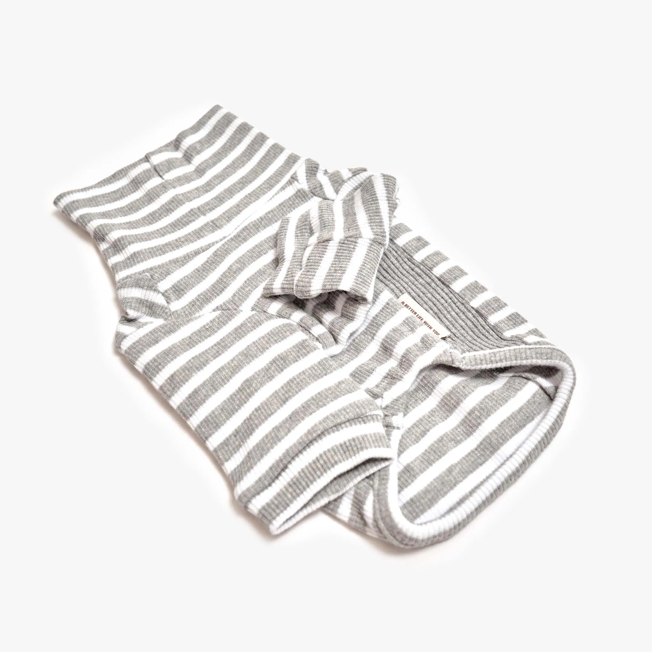 Heather Gray & Ivory Stripe