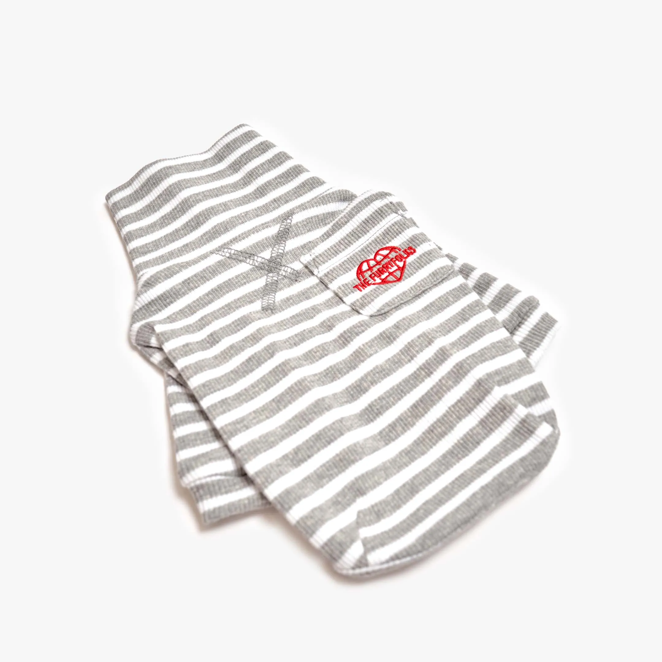 Heather Gray & Ivory Stripe