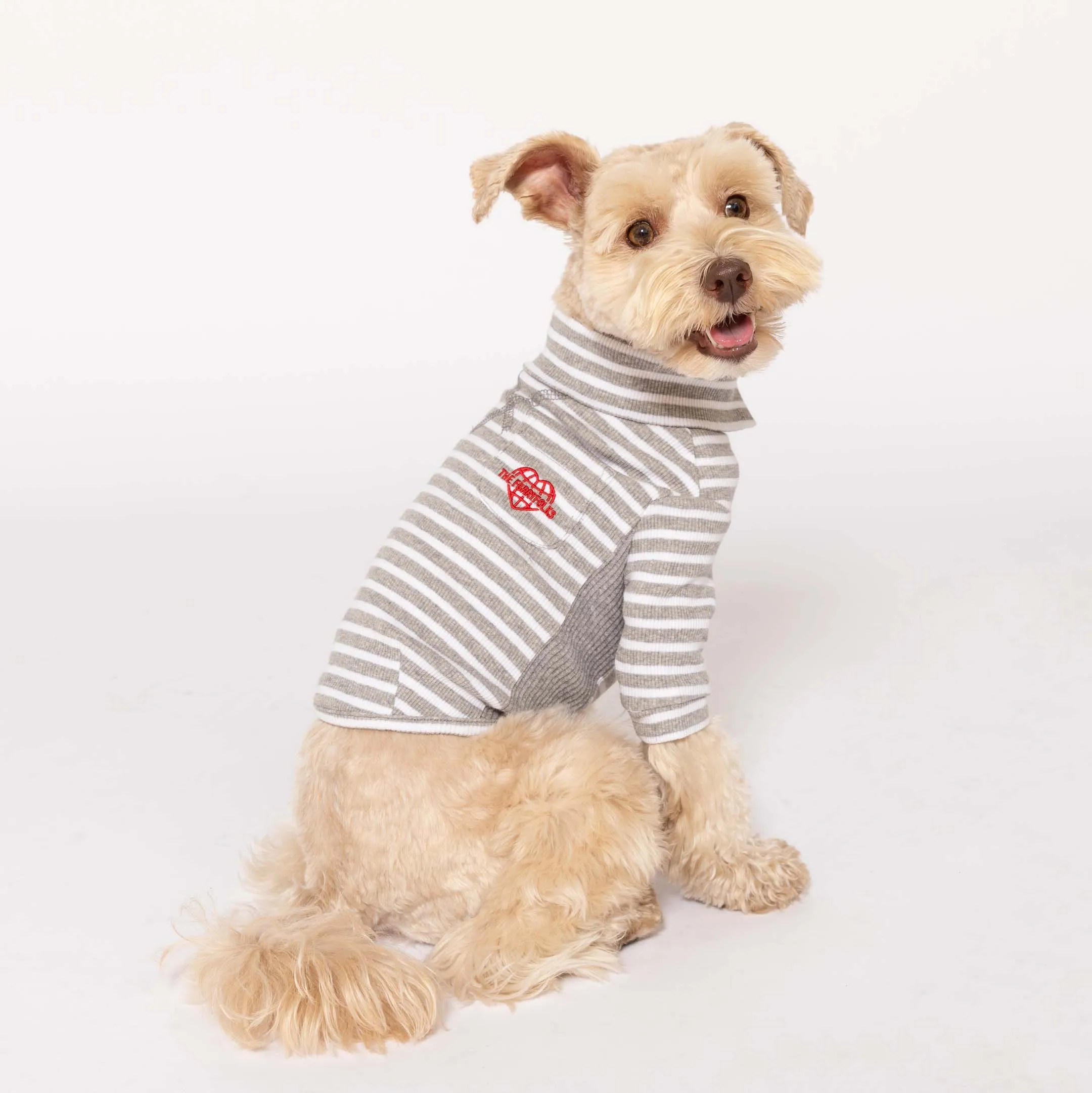 Heather Gray & Ivory Stripe