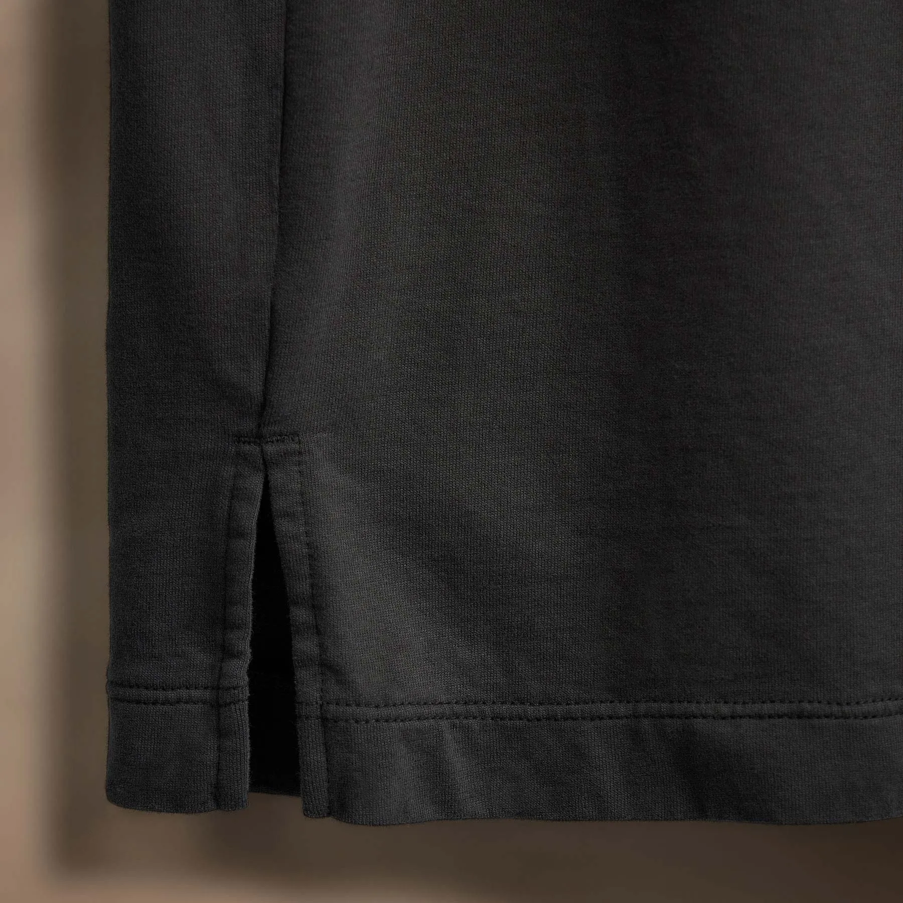 Heavy Luxe Jersey Long Sleeve Polo - Magma