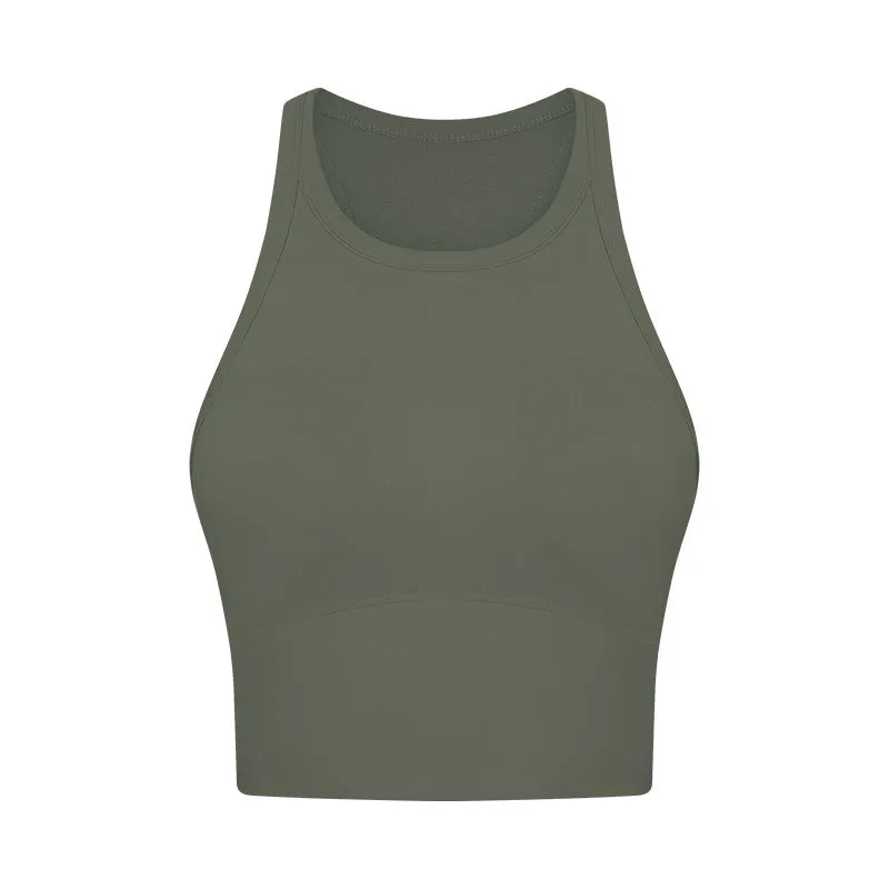 High Neckline Razor Back Work Out Tank