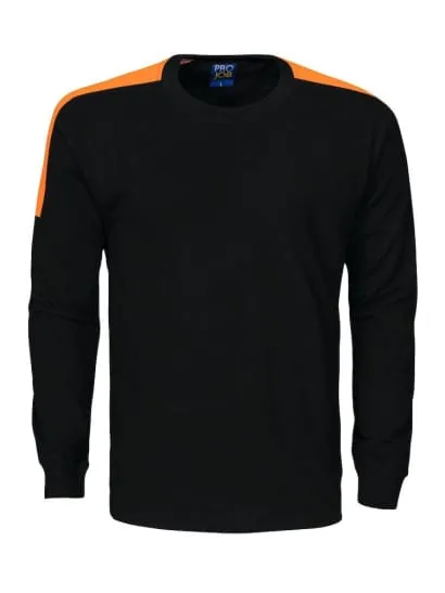 High Visibility Men's Long Sleeve Work Tee Shirt - Projob Workwear
