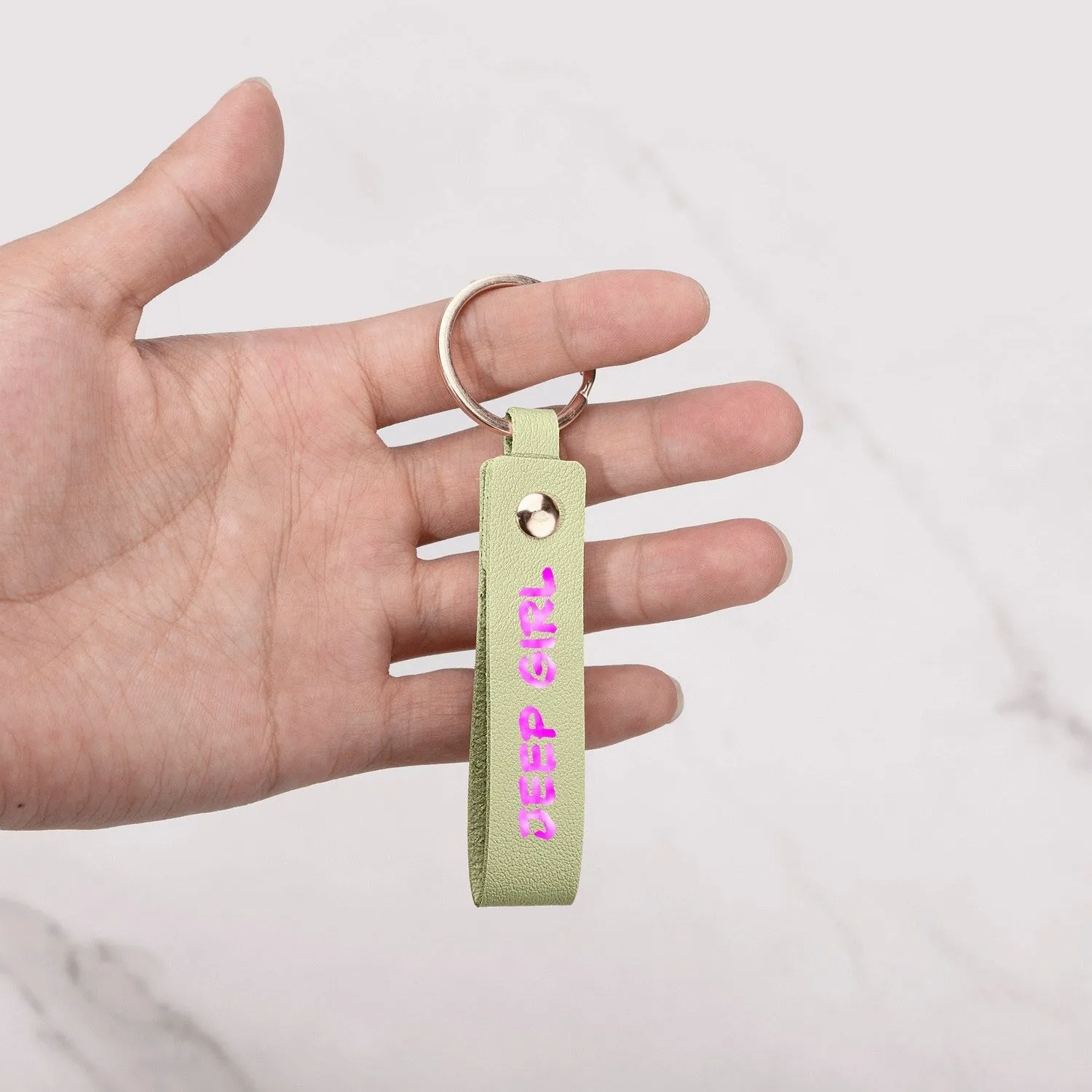 Jeeper Girl Handcraft Leather Loop Keychain