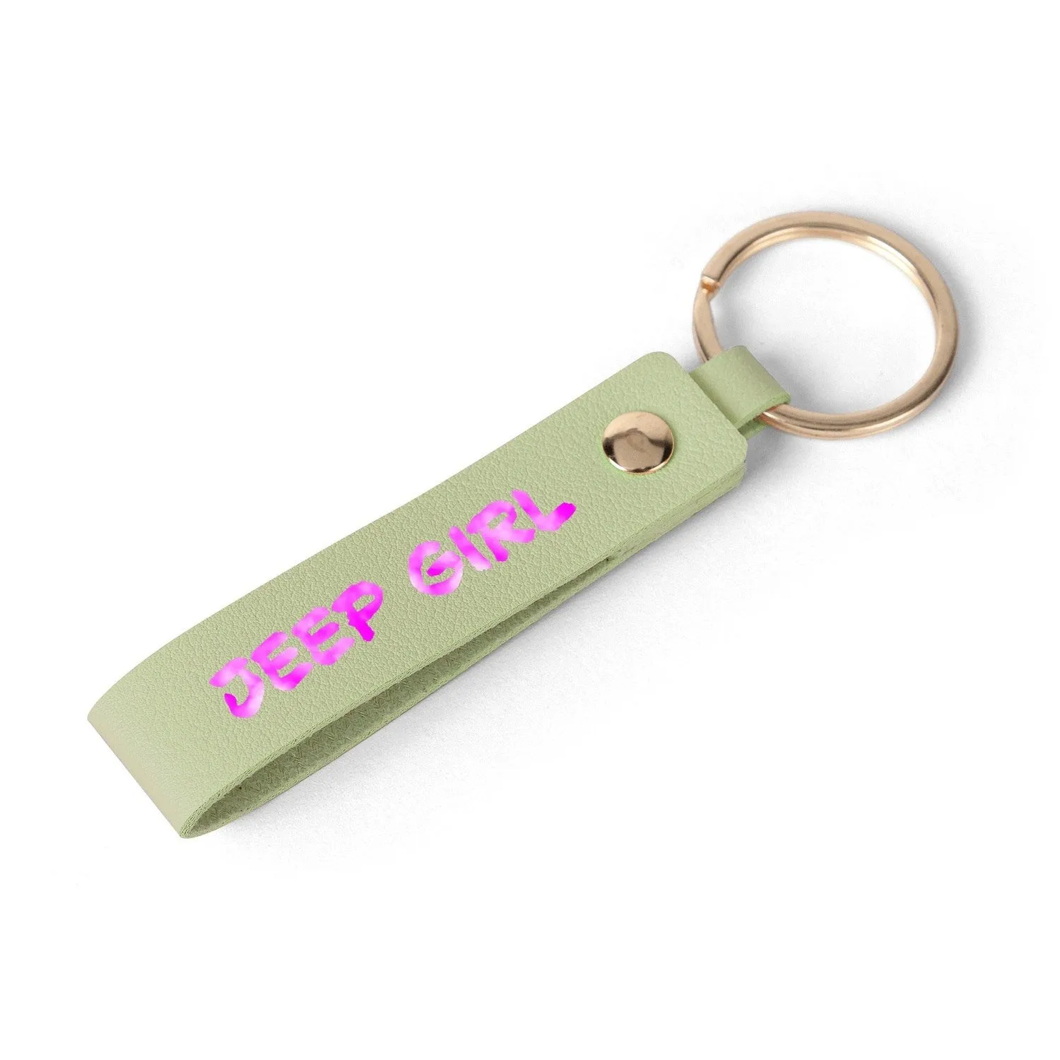 Jeeper Girl Handcraft Leather Loop Keychain