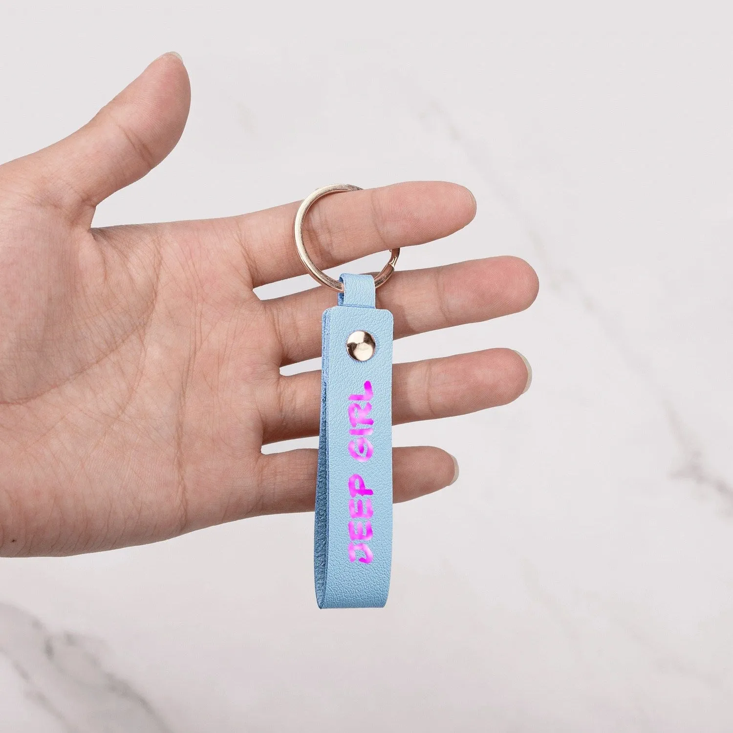Jeeper Girl Handcraft Leather Loop Keychain