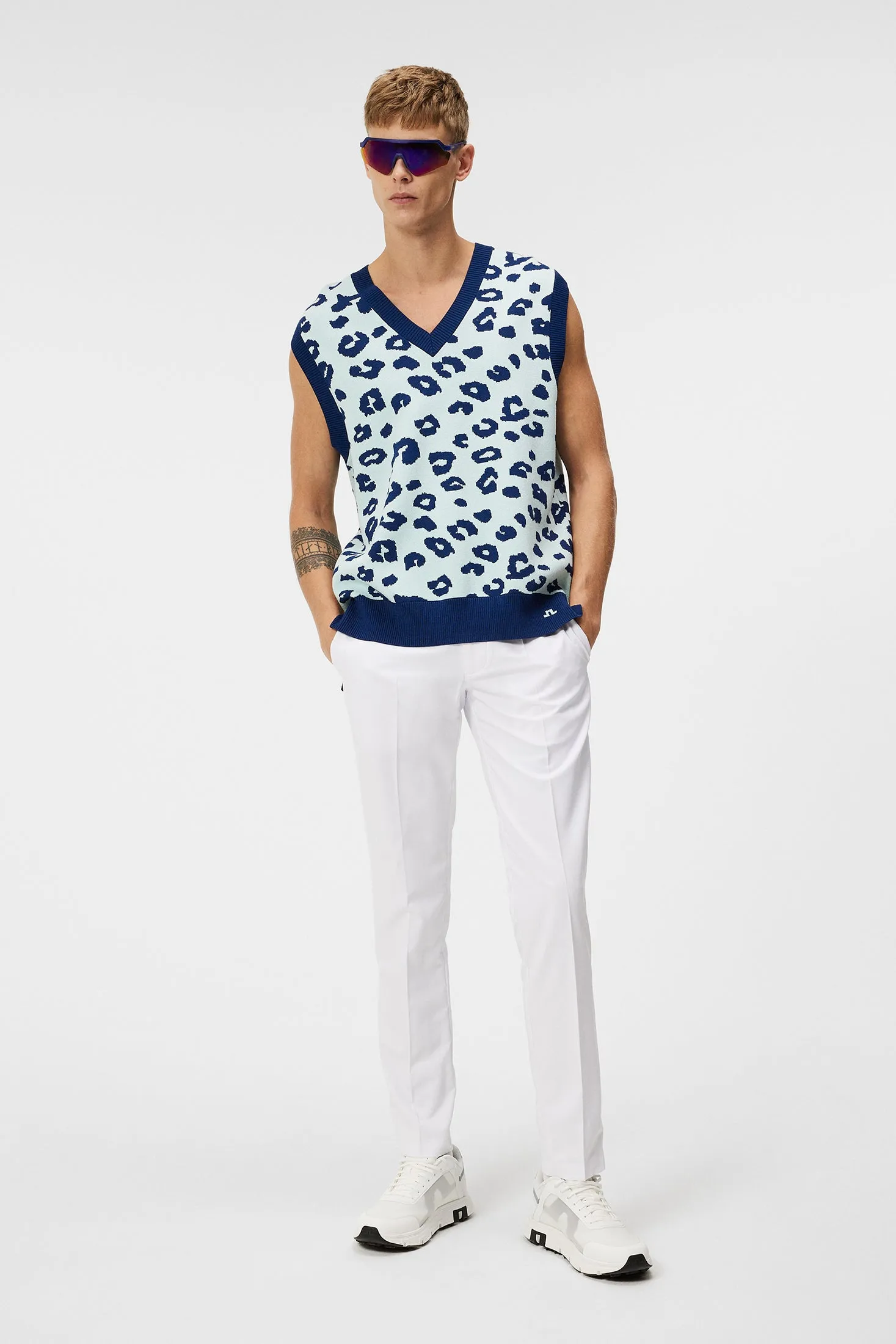 J.Lindeberg Mens Elian Knitted Vest - SAVANNA SPA