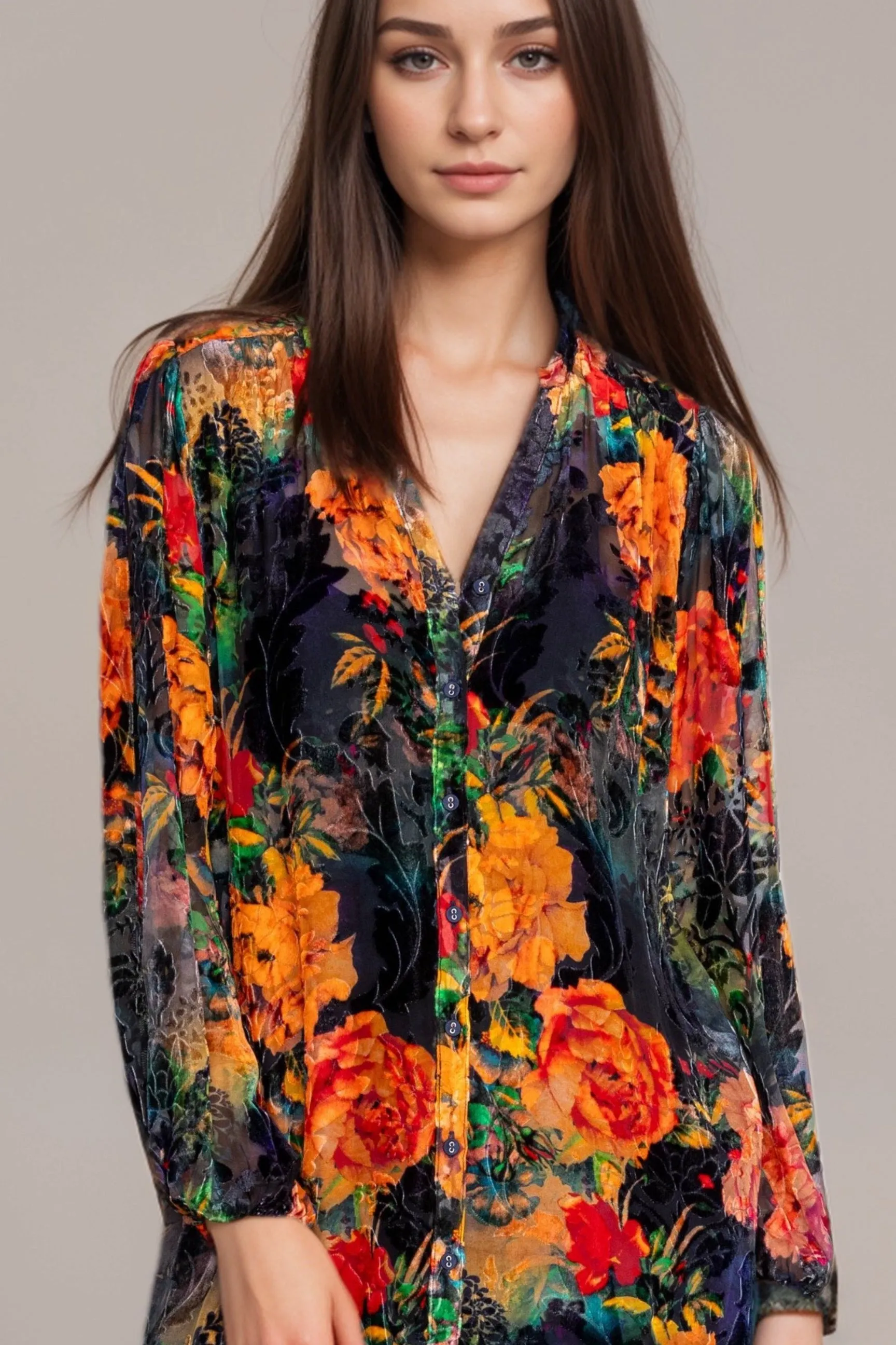 Johnny Was Renna Burnout Midi Dress C34624A8