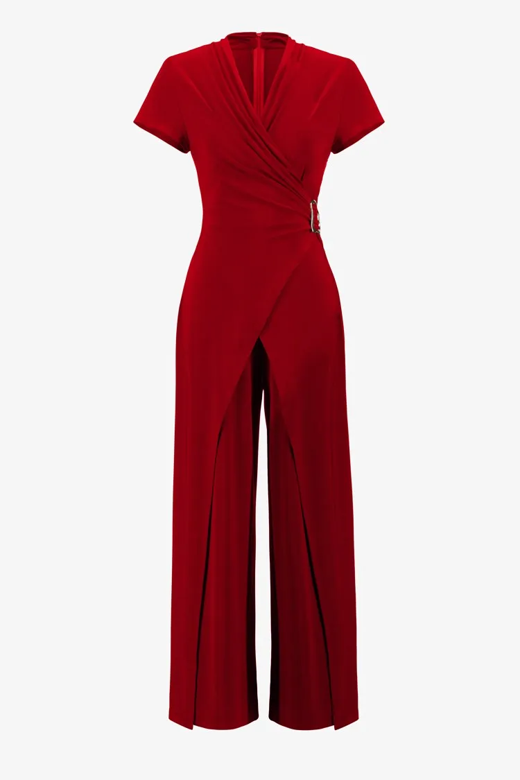 Joseph Ribkoff Silky Knit Wide-Leg Jumpsuit