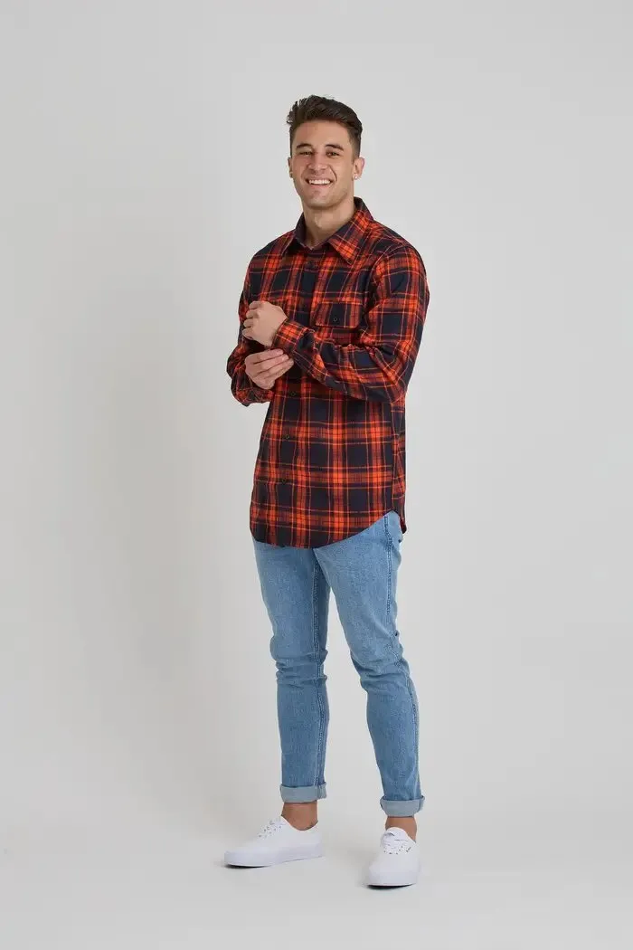 JP Flannel Shirt - Orange