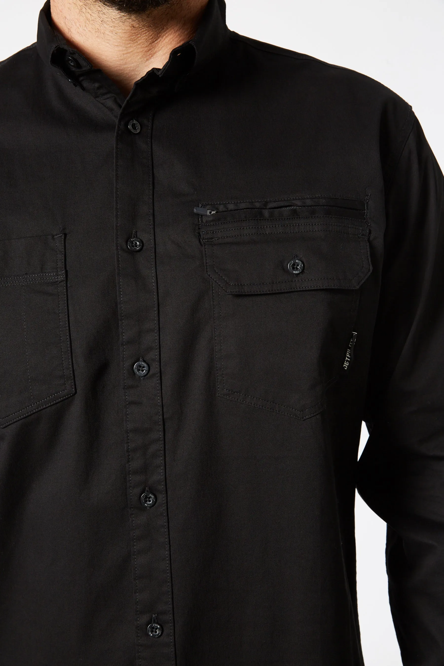 JP Fueled Mens Long Sleeve Shirt - Black
