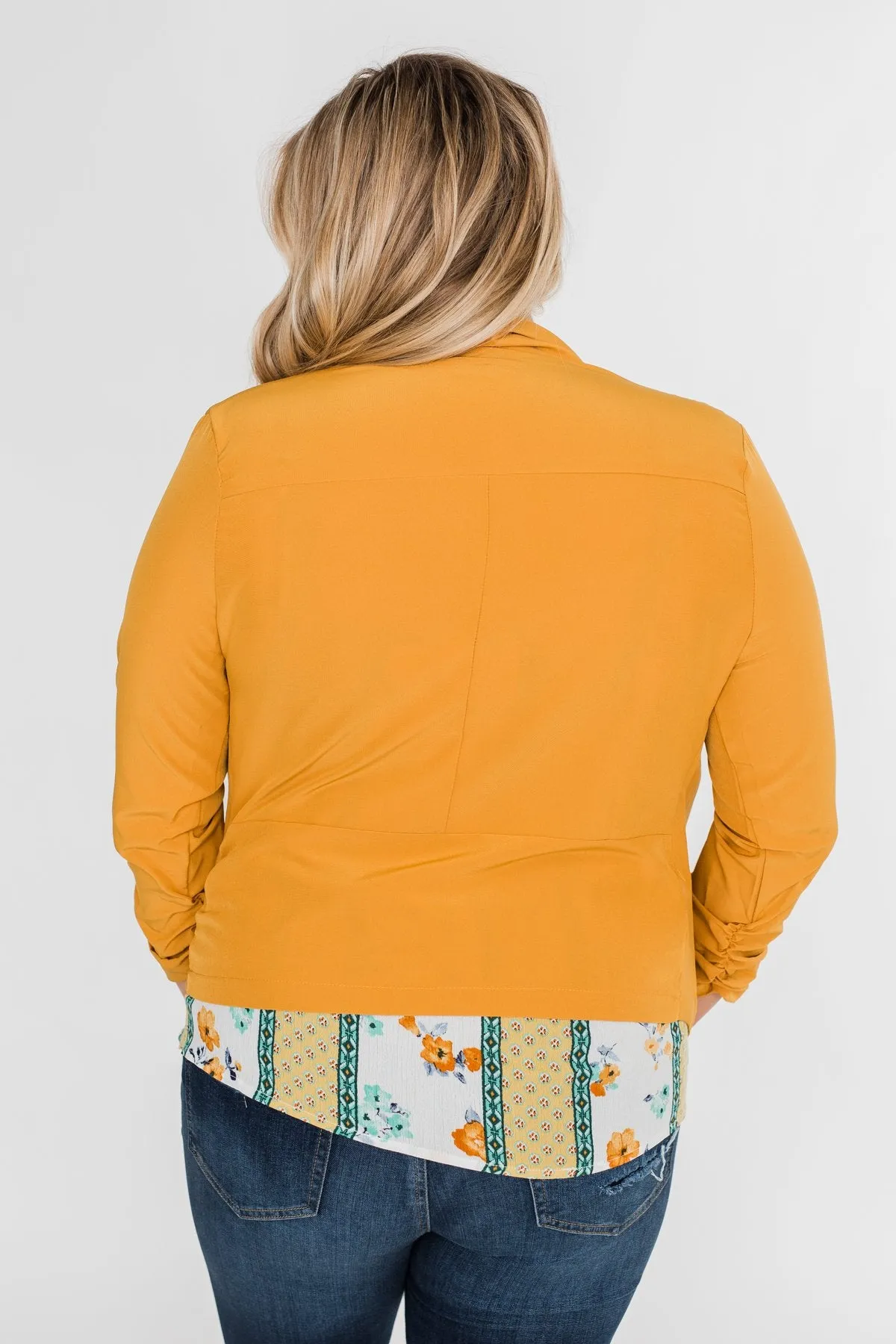Keep It Professional Blazer- Mustard