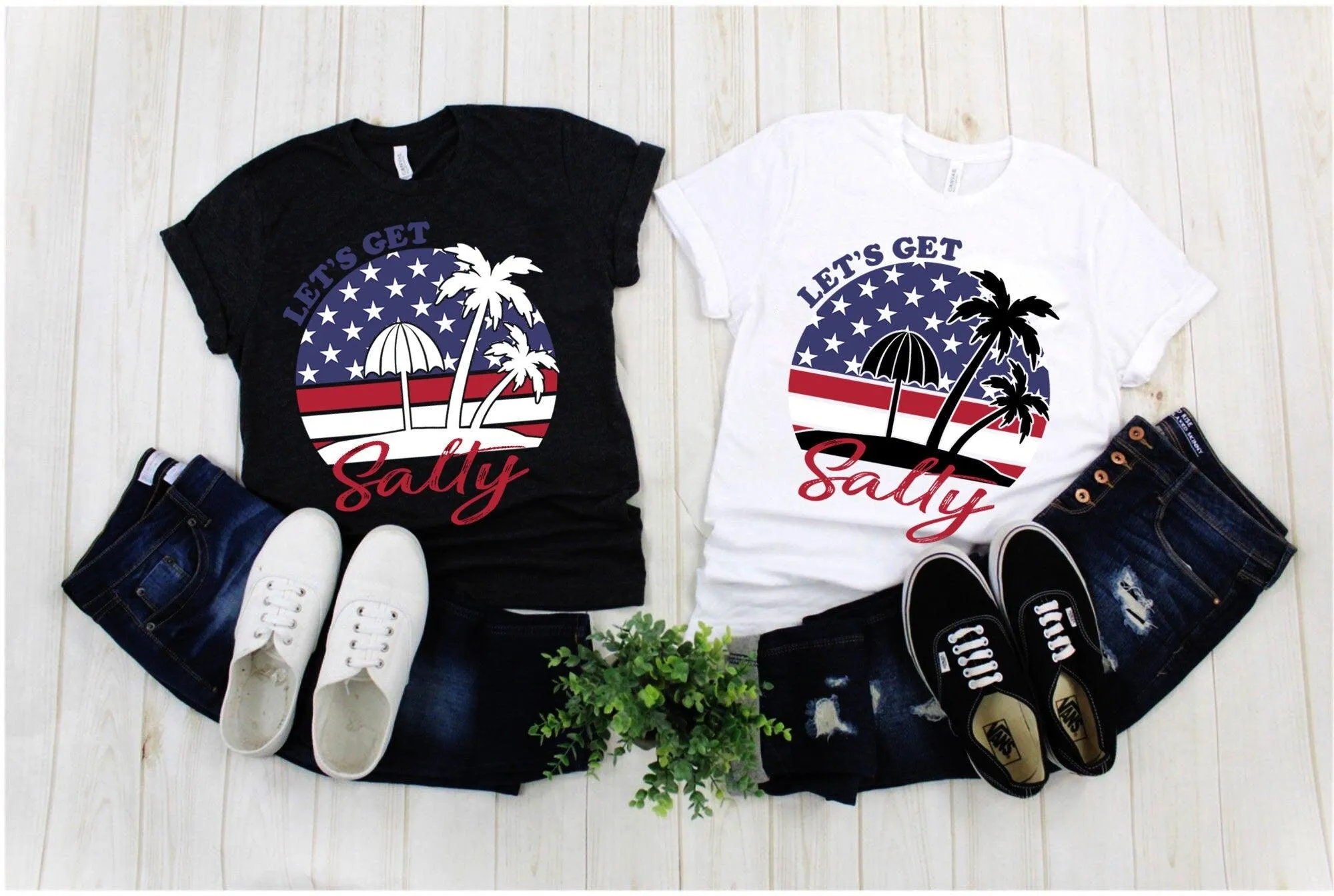 Let&#39;S Get Salty | American Flag T-Shirts