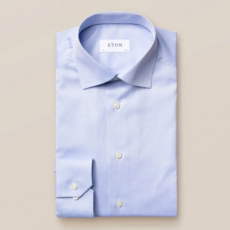 Light Blue Signature Twill Shirt - Contemporary Fit
