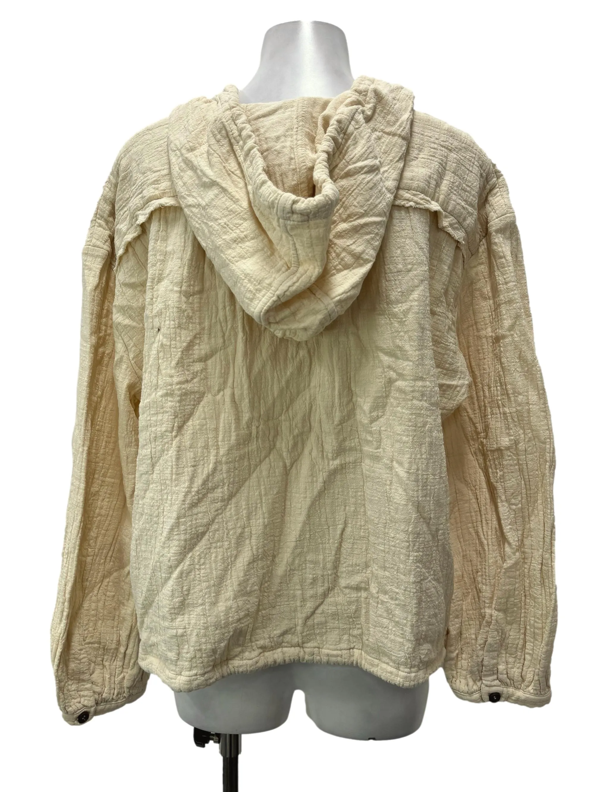 Light Yellow Buttoned Hoodie