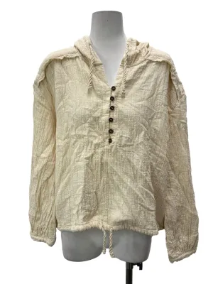 Light Yellow Buttoned Hoodie