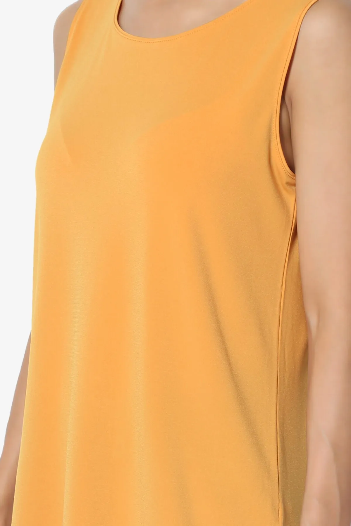 Lilly Sleeveless Side Slit Fluid Knit Tank Top PLUS