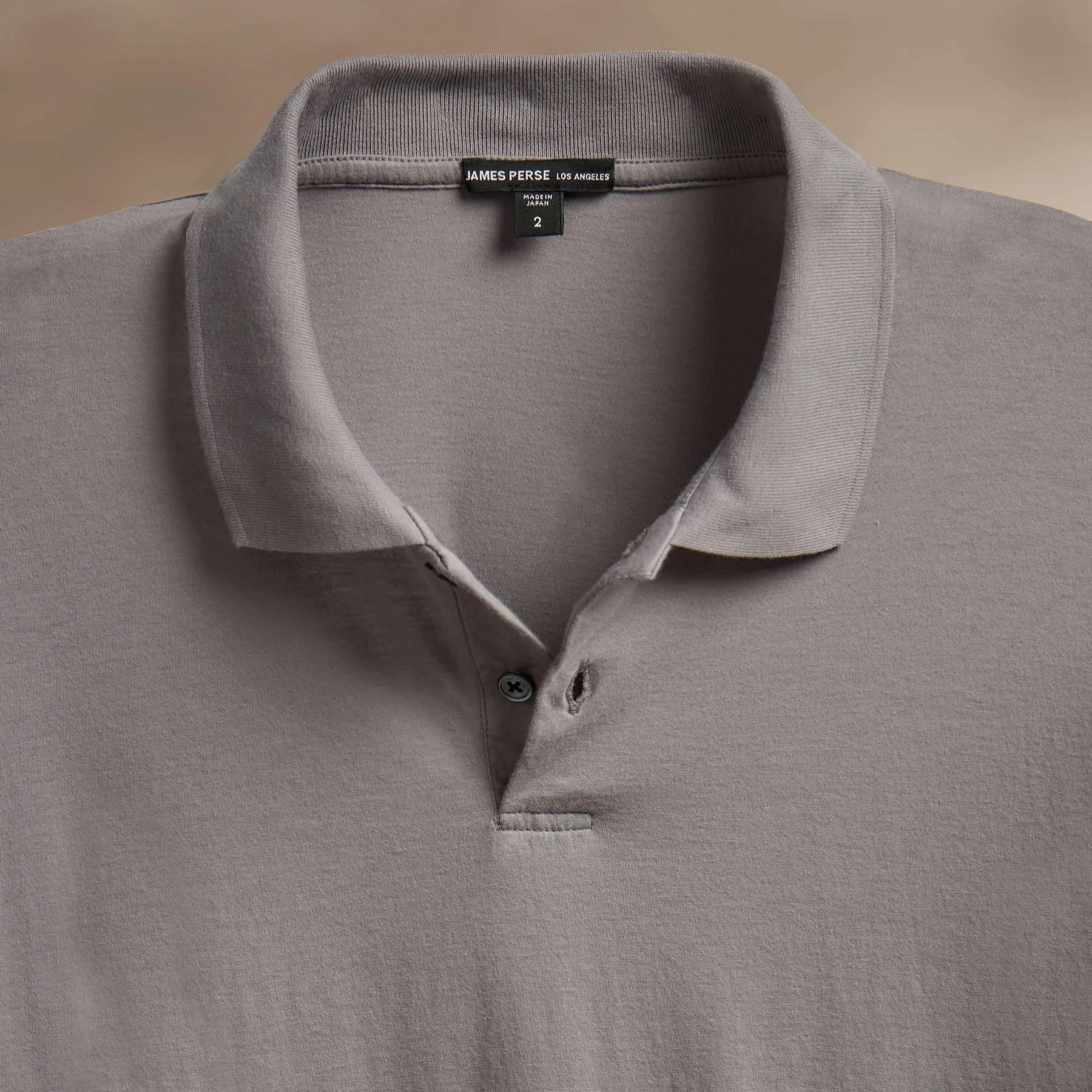 Luxe Lotus Jersey Long Sleeve Polo - Wolf