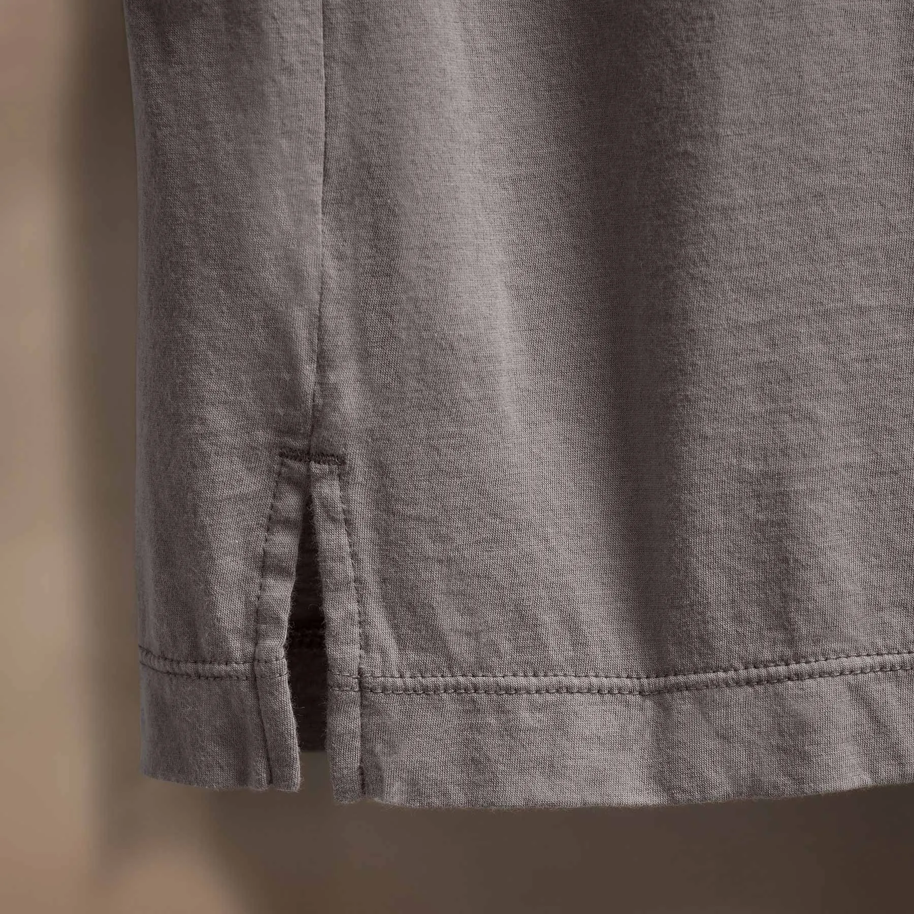 Luxe Lotus Jersey Long Sleeve Polo - Wolf