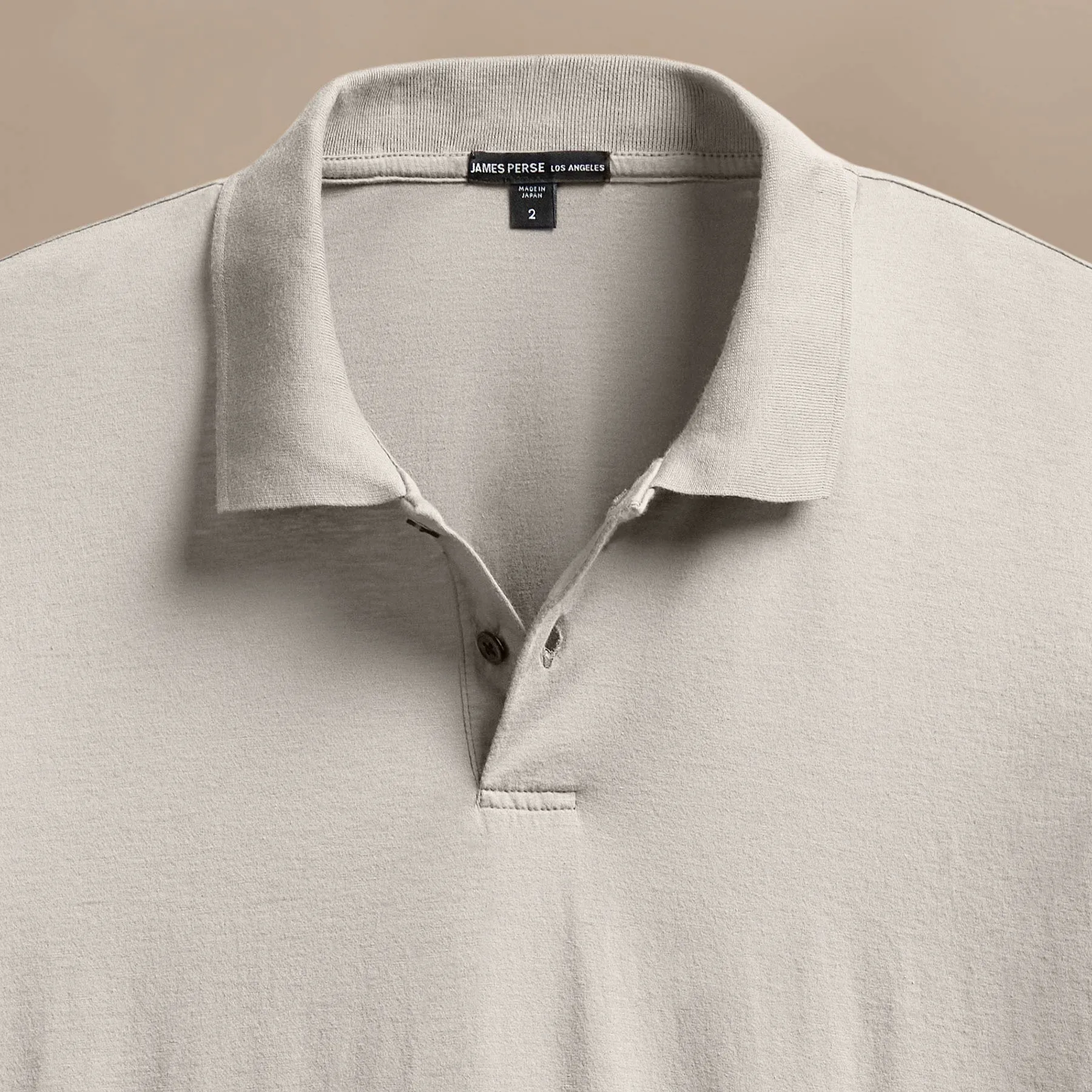 Luxe Lotus Jersey Polo - Salt