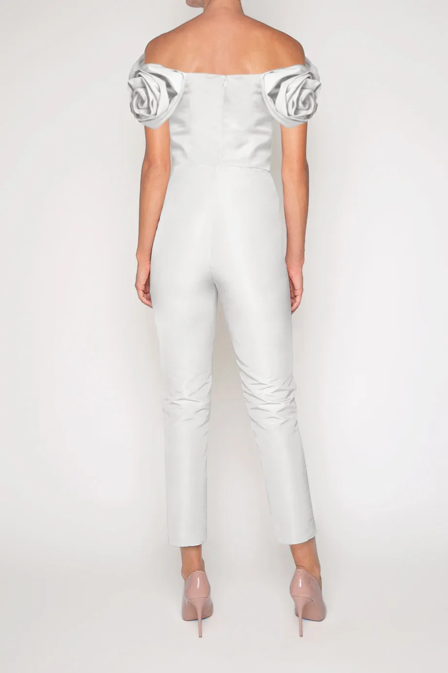 Mallory Silk Faille Jumpsuit with Convertible Skirt