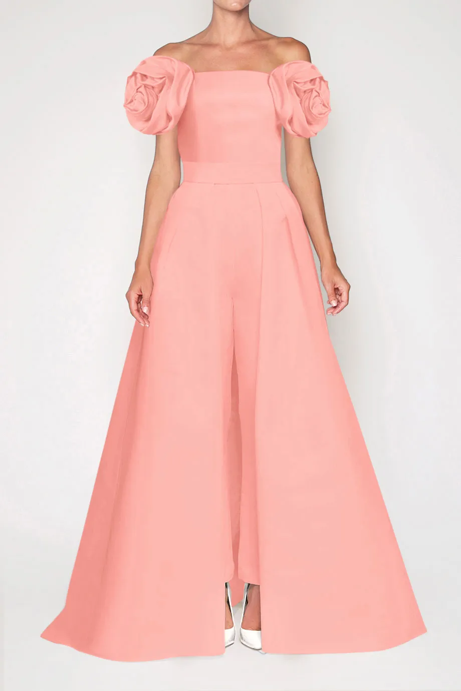 Mallory Silk Faille Jumpsuit with Convertible Skirt