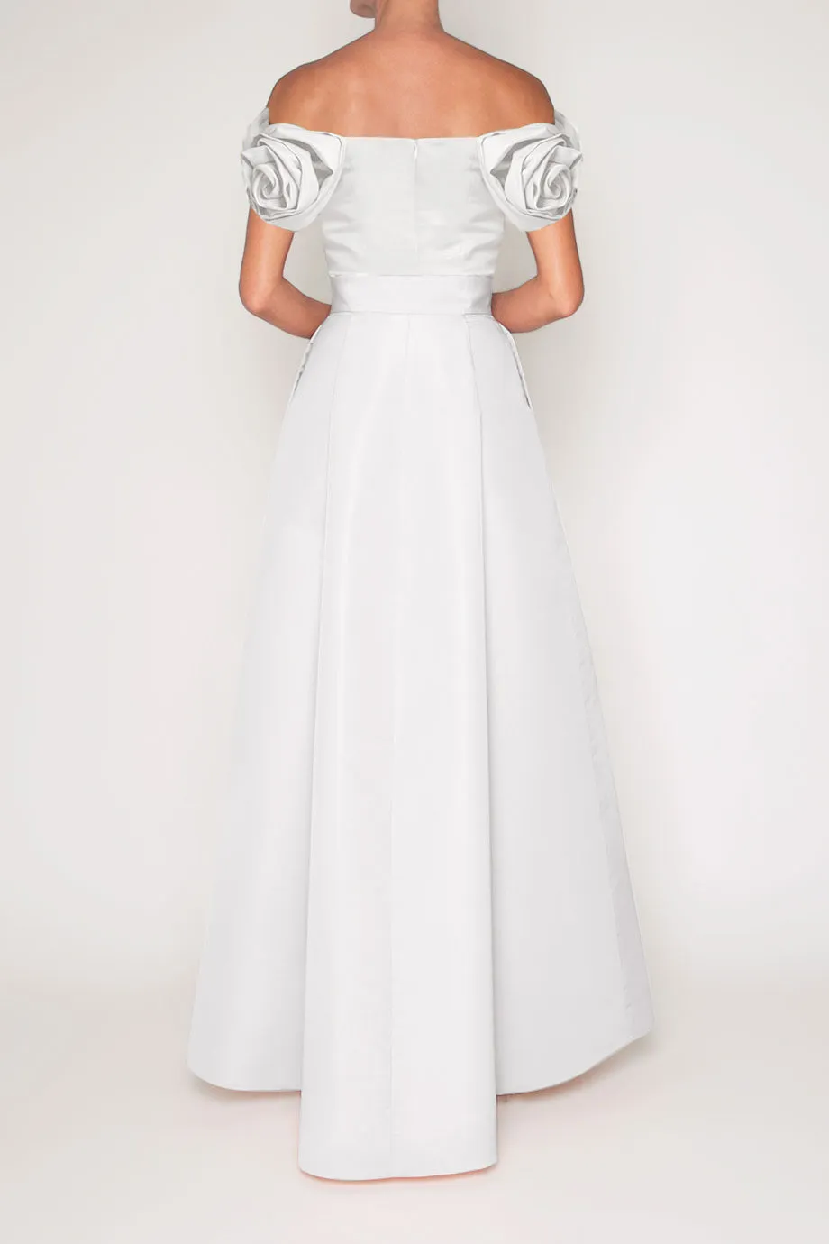 Mallory Silk Faille Jumpsuit with Convertible Skirt