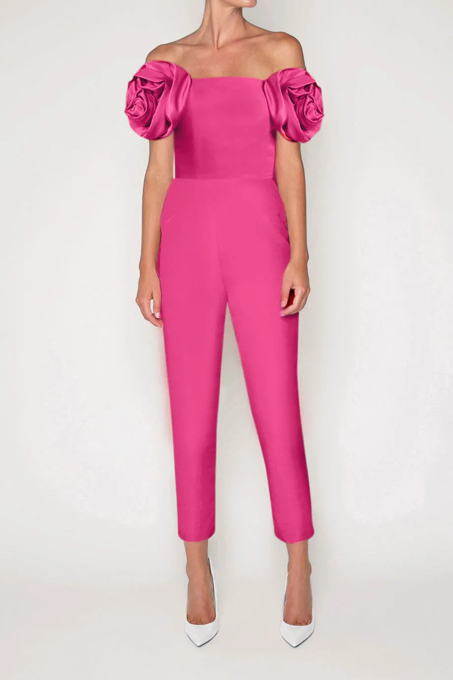 Mallory Silk Faille Jumpsuit with Convertible Skirt
