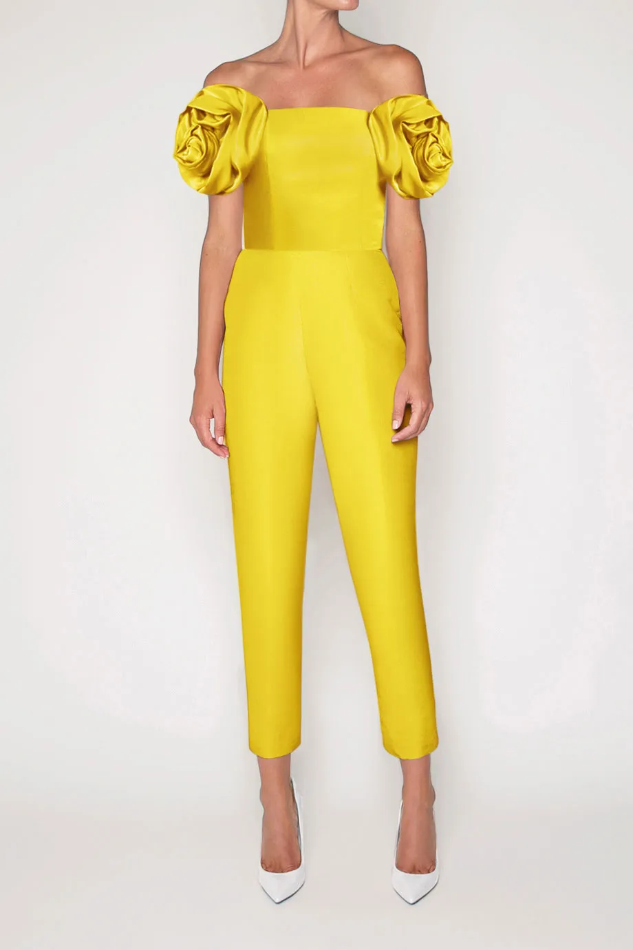 Mallory Silk Faille Jumpsuit with Convertible Skirt
