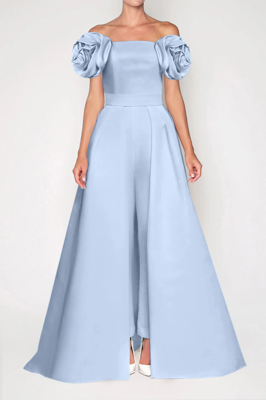 Mallory Silk Faille Jumpsuit with Convertible Skirt
