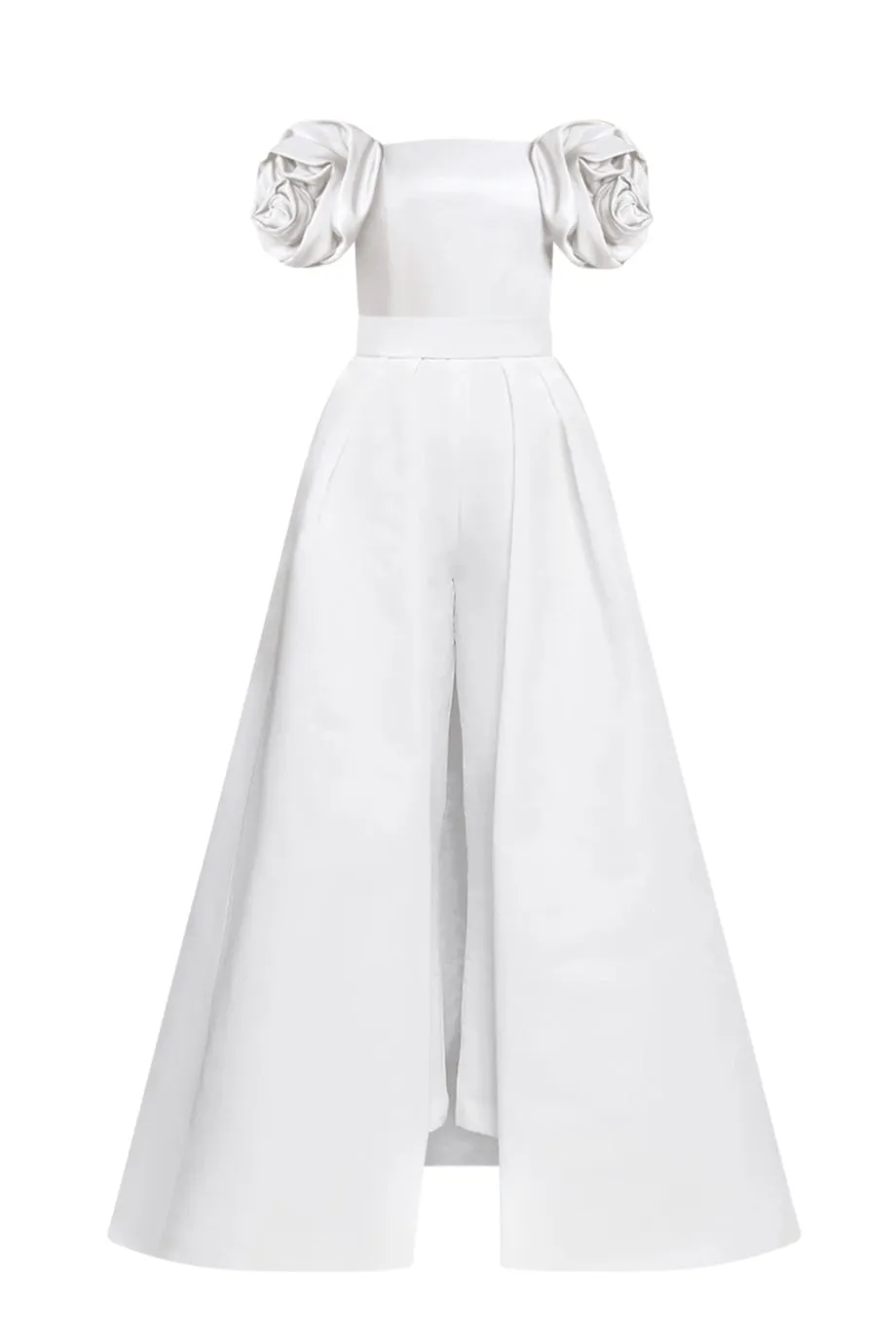 Mallory Silk Faille Jumpsuit with Convertible Skirt