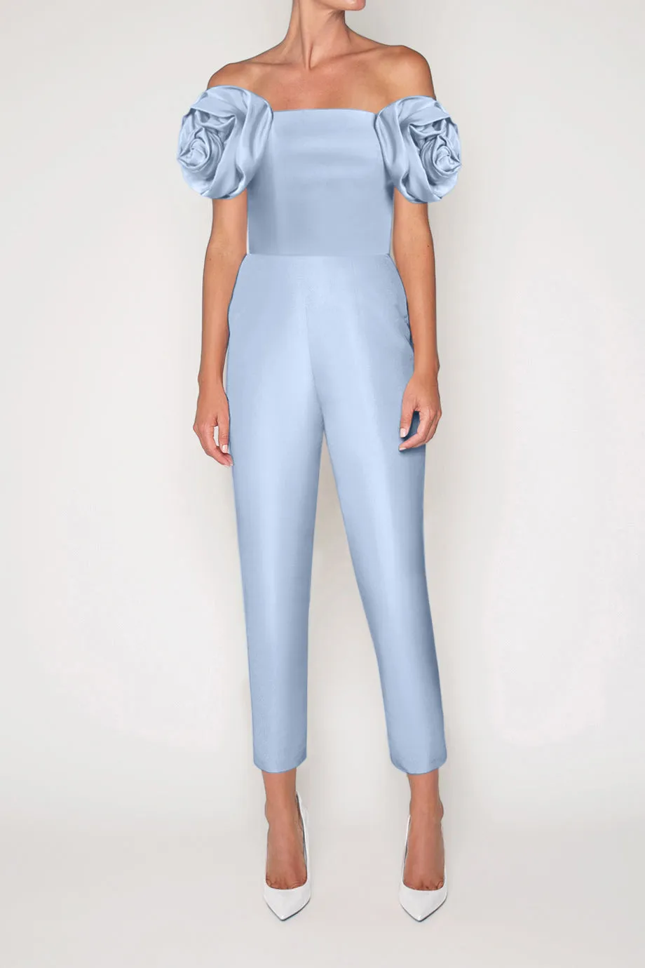 Mallory Silk Faille Jumpsuit with Convertible Skirt