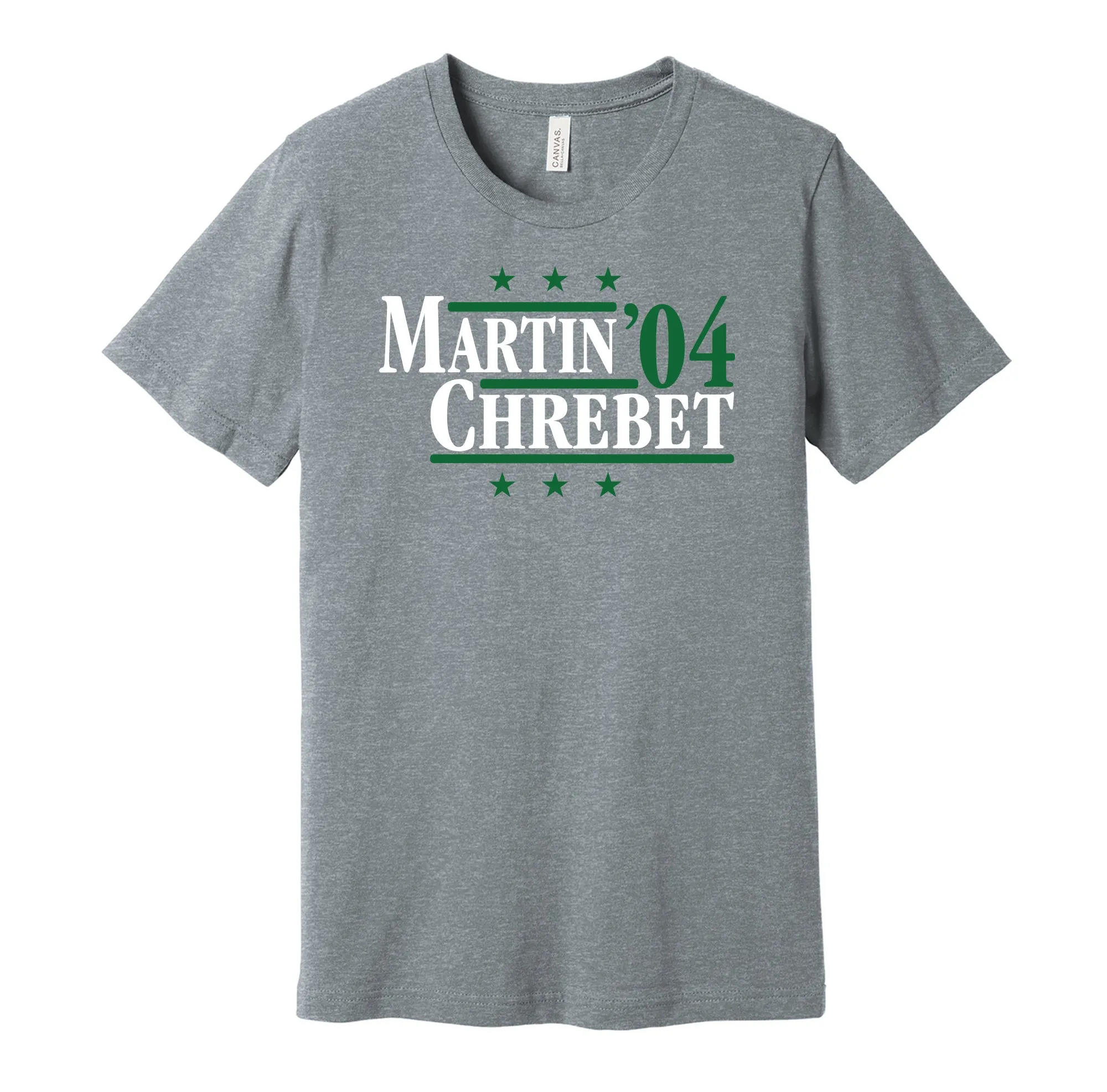 Martin & Chrebet '04 - New York Football Legends Political Campaign Parody T-Shirt - Hyper Than Hype Shirts