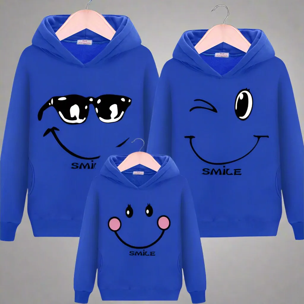 Matching Family Smile Hoodies – Cute & Comfortable Sweatshirts for Parents and Kids