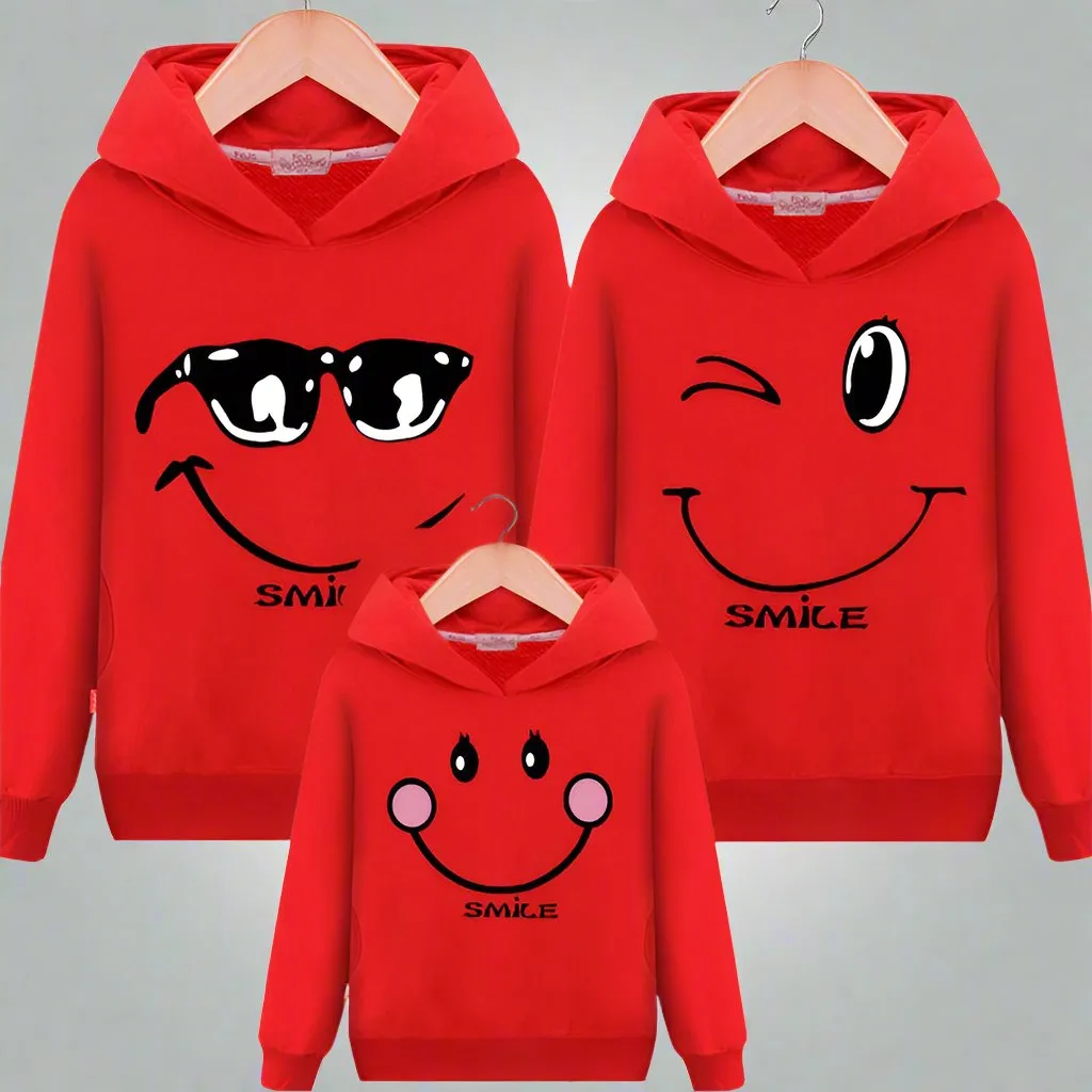 Matching Family Smile Hoodies – Cute & Comfortable Sweatshirts for Parents and Kids