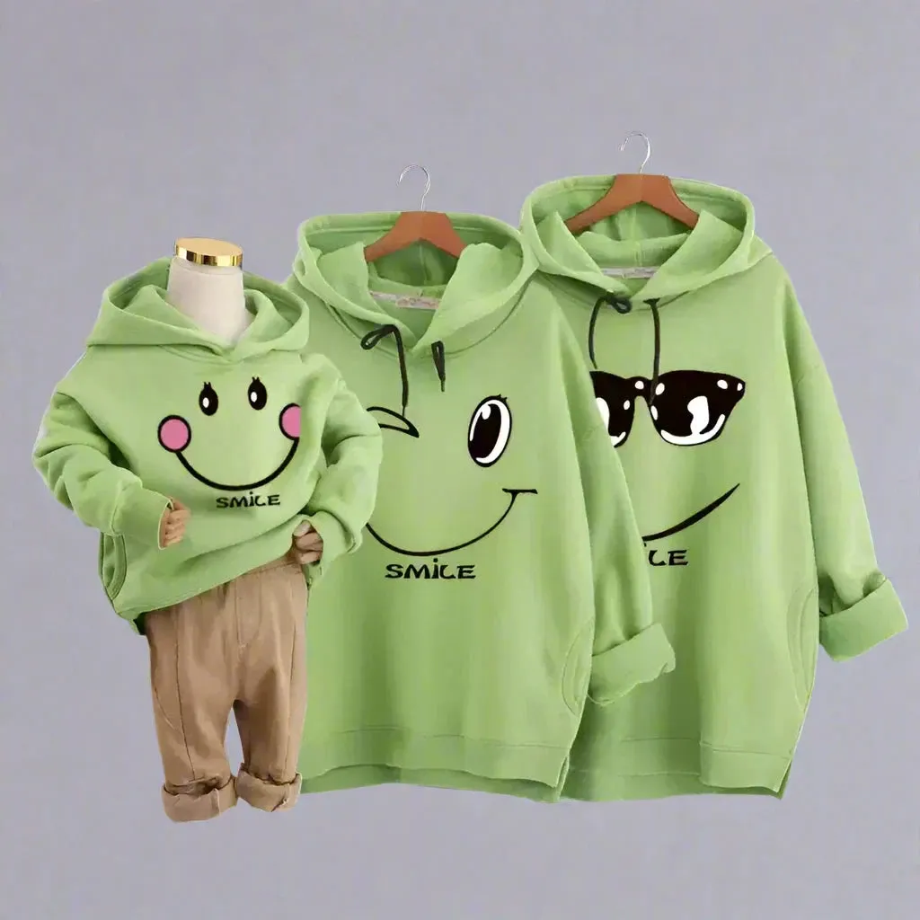 Matching Family Smile Hoodies – Cute & Comfortable Sweatshirts for Parents and Kids