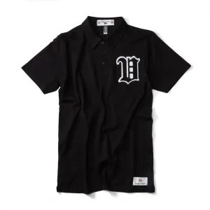 Men's - House of V - Black Varsity Chenille Patch Polo