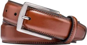 Men's Leather Dress Belt for Work Business and Casual